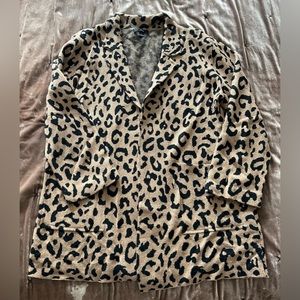 J.Crew Sweater Blazer leopard print Medium